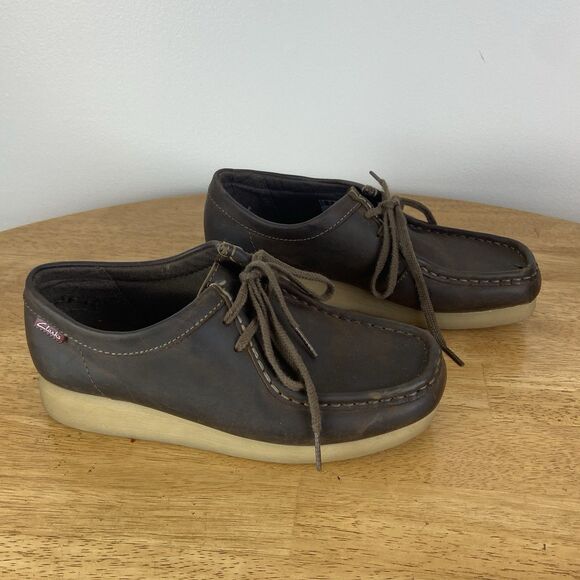 Clarks Padmora Women’s Brown Leather Lace Up Oxford Shoes Size 6M - Picture 3 of 7